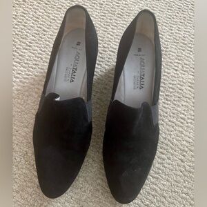 Aquatalia Black Suede Women's Wedges